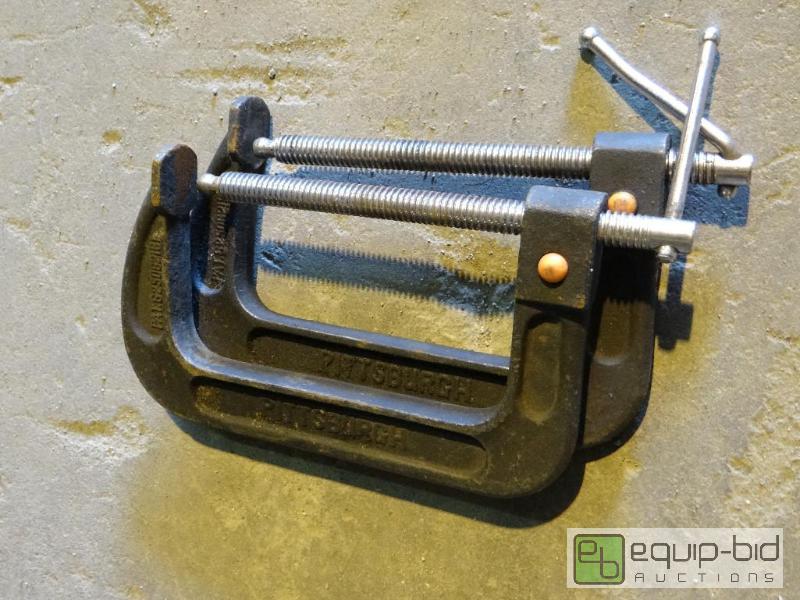 lot 569 image: (2) Heavy Duty Adjustable C Clamps