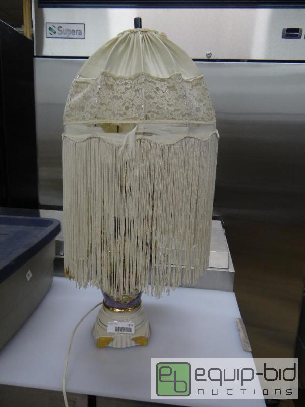 lot 1277 image: Lamp with shade....
