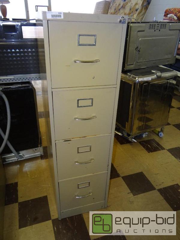 lot 1281 image: 4 drawer file cabinet with contents....