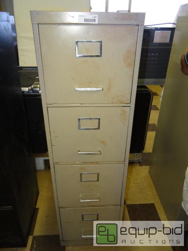lot 1282 image: 4 drawer file cabinet with contents....