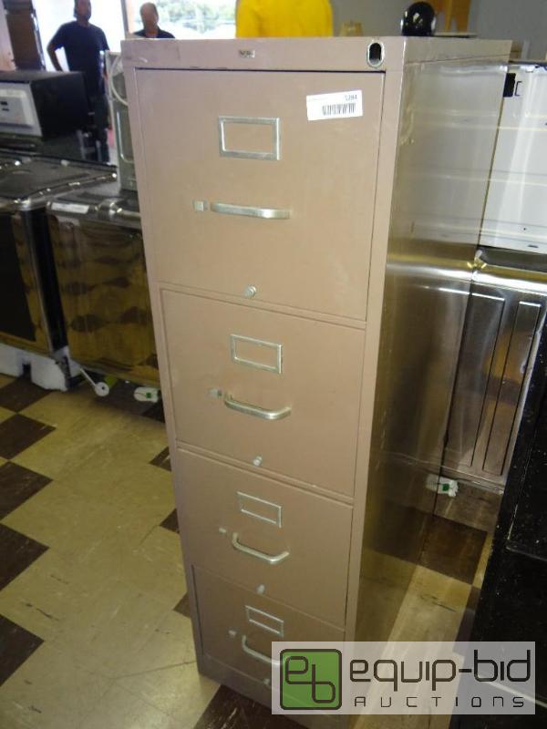 lot 1284 image: 4 drawer file cabinet with contents....