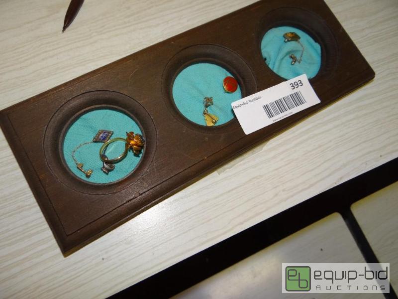 lot 393 image: Lot of 3 old tie tacks....