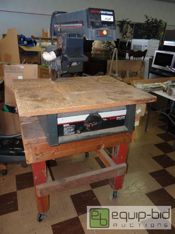 lot 420 image: Craftsman 10&quot radial arm saw with table ...