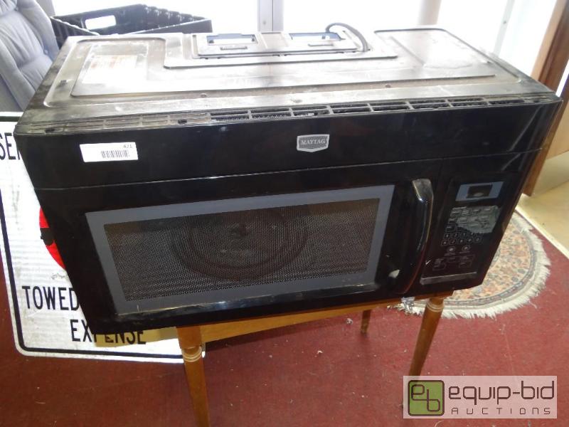 lot 421 image: Maytag above the range microwave....