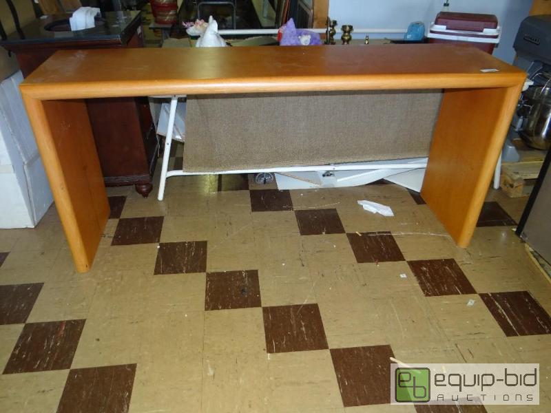lot 430 image: Wood tablesofa table....