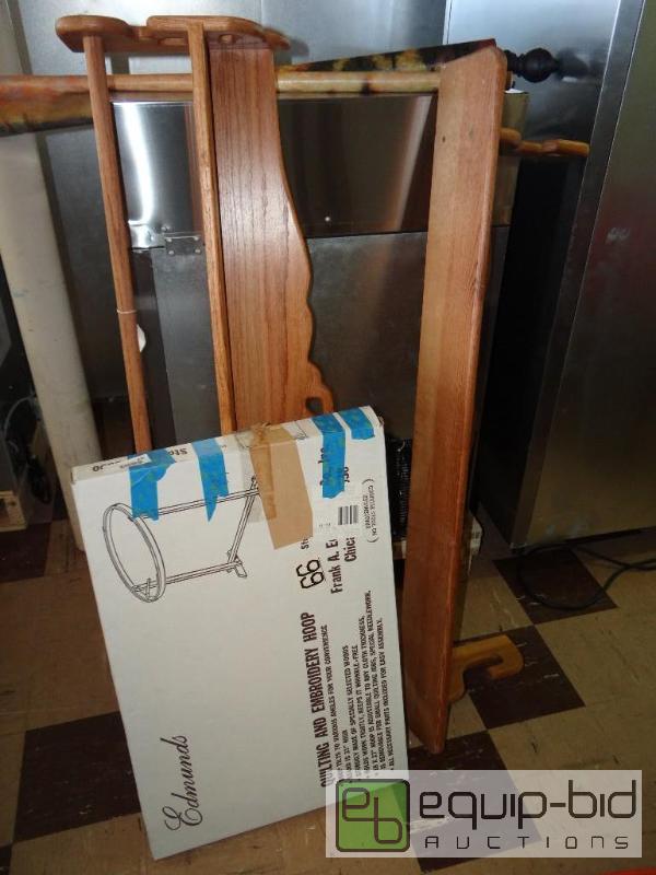 lot 435 image: Lot of 2 wall mount quilt racks and quilting ...