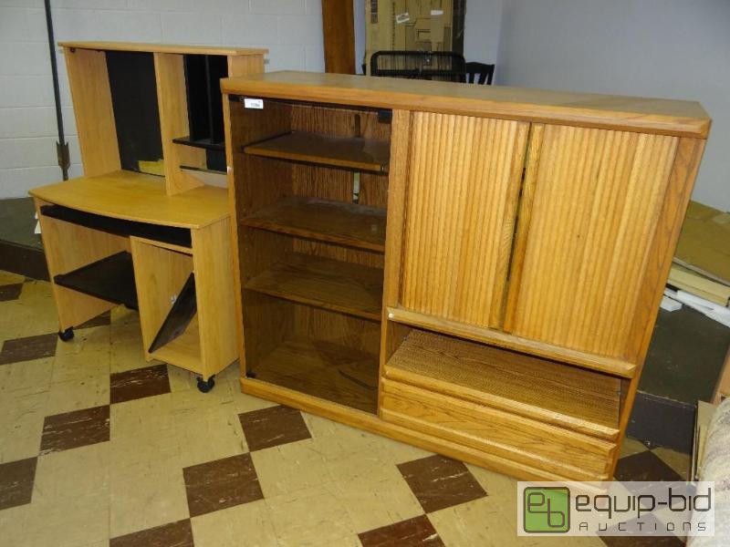 lot 445 image: E. T. center and computer desk....