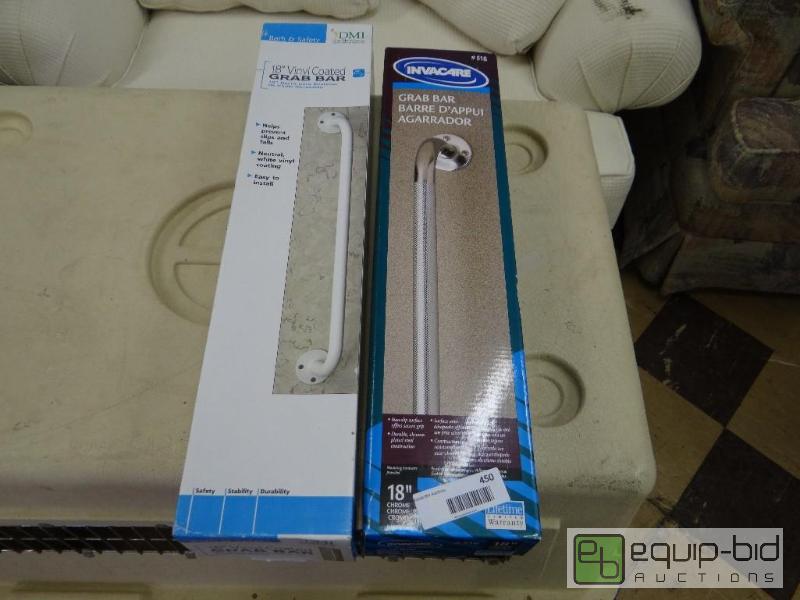 lot 450 image: Lot of 2 handicap grab bars in box....