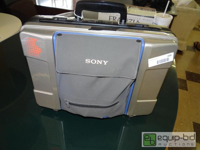 lot 495 image: Vintage Sony video camera with accessories an...