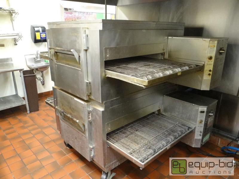 lot 1004 image: Lincoln Impringer Double Stack Conveyer Pizza Oven