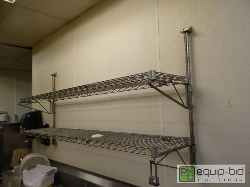 lot 1029 image: 2 Tier Metal Wire Shelving