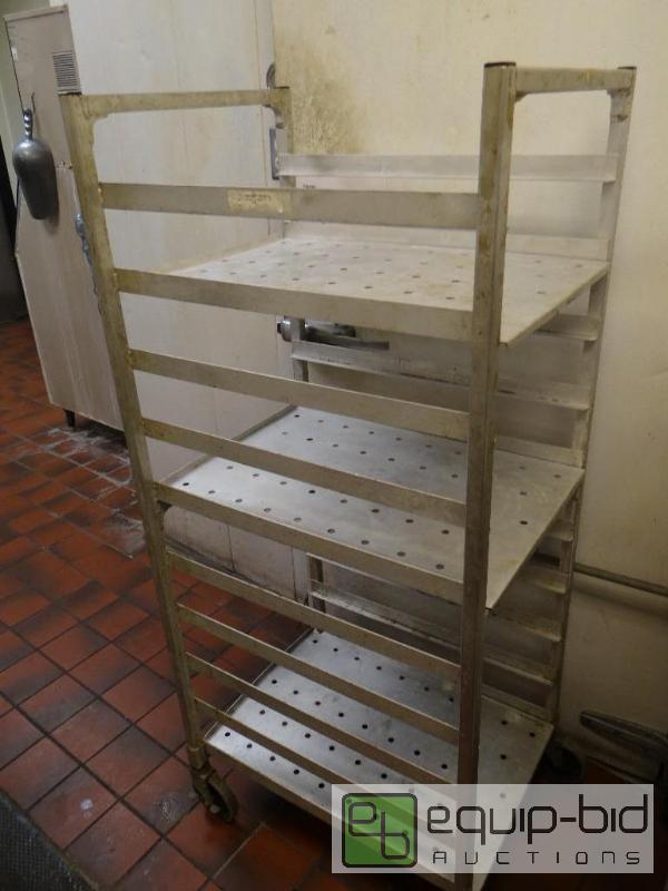 lot 1037 image: Aluminum Sheet Pan Proofer Rack on Casters