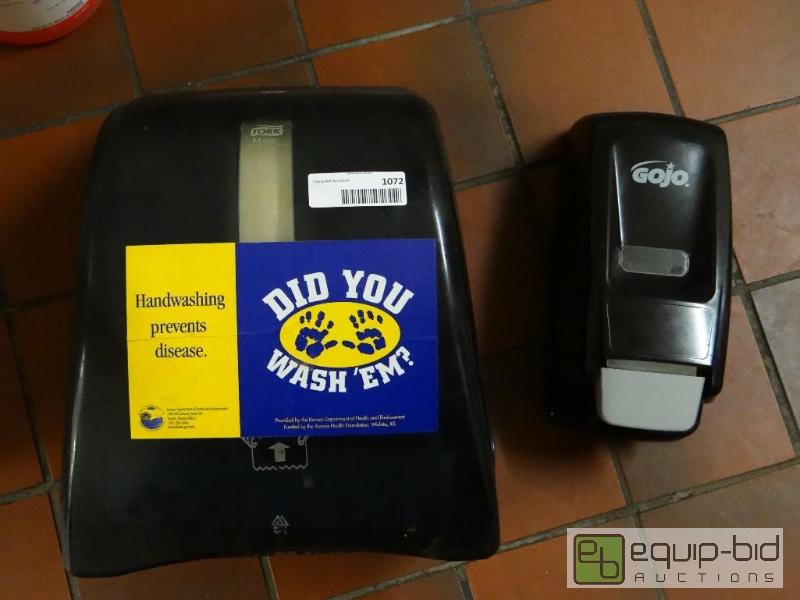 lot 1072 image: Paper Towel And Soap Dispenser