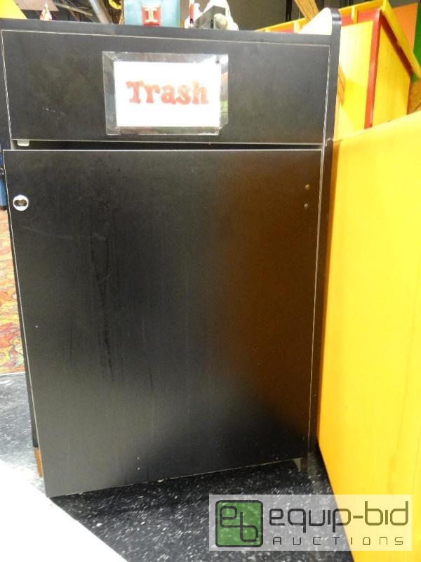 lot 1086 image: Solid Wood Swing DoorTrash Tray Dispenser
