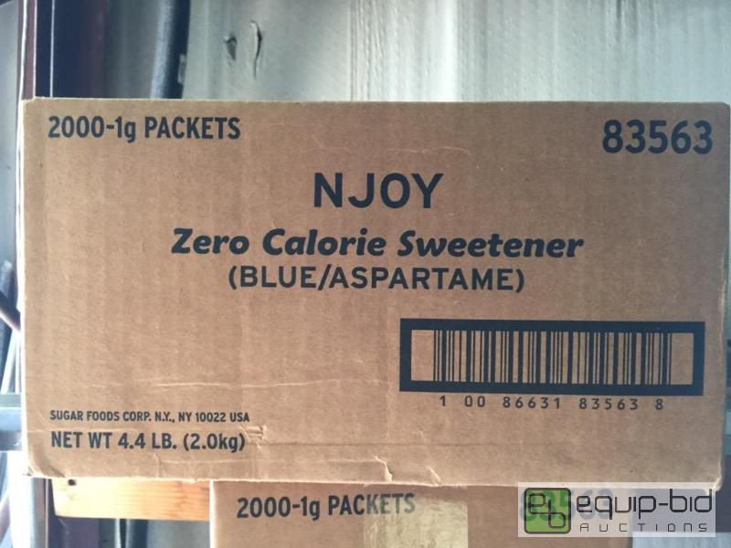 lot 166 image: Case of 2000 packets of 0 cal sweetener for p...