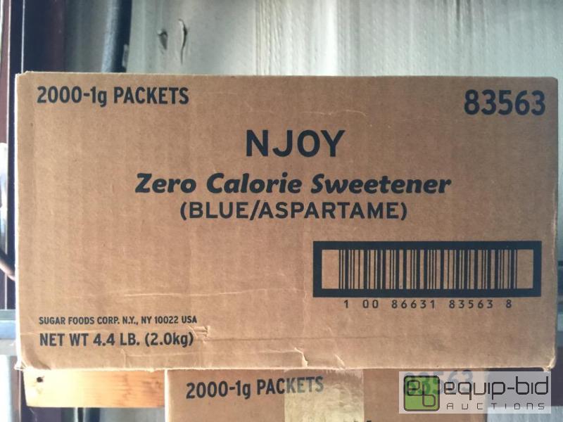lot 168 image: Case of 2000 packets of 0 cal sweetener for p...