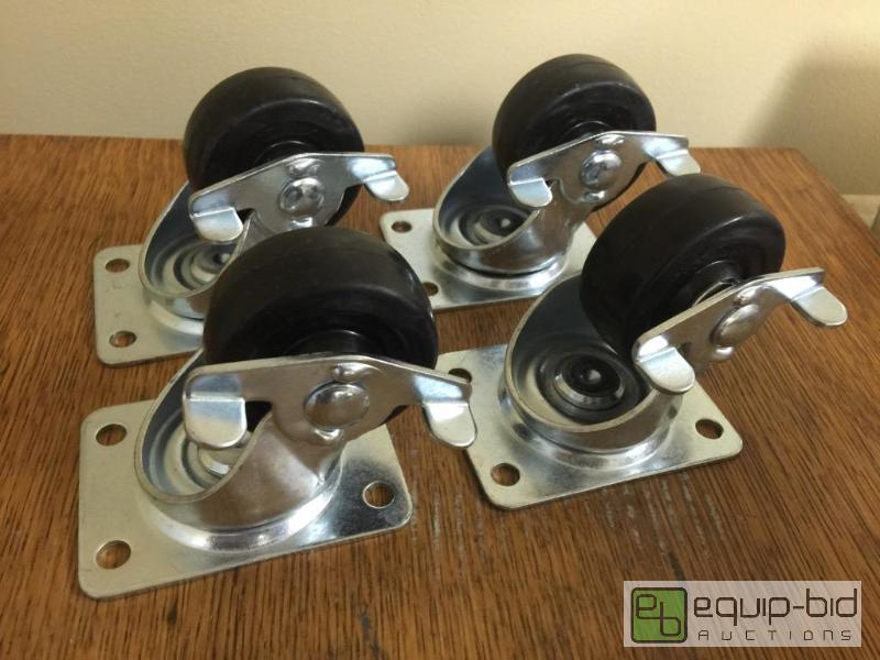lot 37 image: New 2 12 inch swivel casters all with brakes...