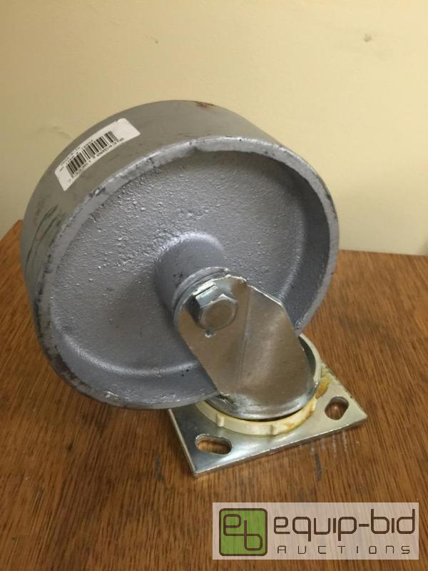 lot 39 image: Lot of four new 6 inch steel wheel casters...