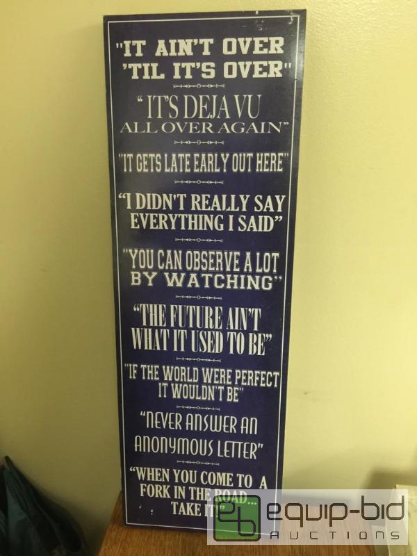 lot 5 image: Hanging black of old sayings 10&quot x 30&qu...