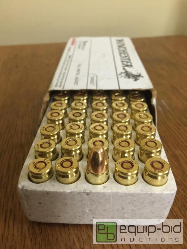 lot 52 image: Box of Winchester 9 mm cartridges box of 50...