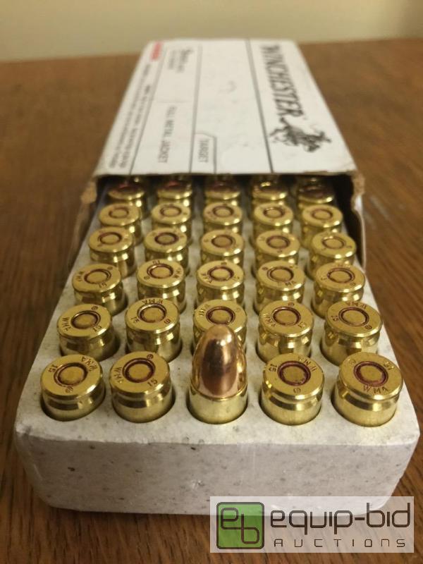 lot 53 image: Winchester 9 mm cartridges box of 50...