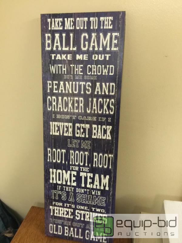 lot 6 image: 1 x 30&quot plaque with take me out to the ...