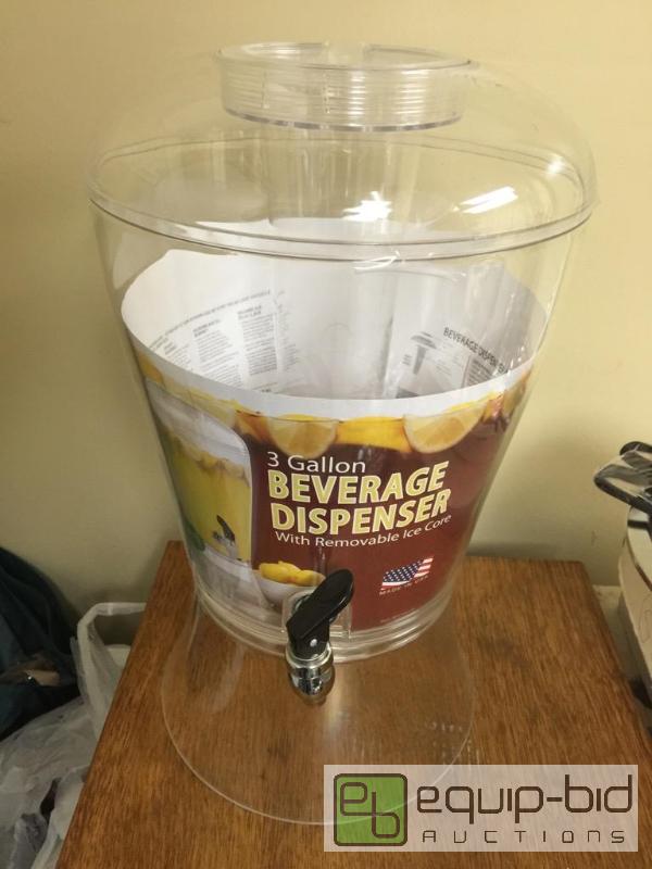 lot 75 image: 3 gallon beverage dispenser with removable ic...