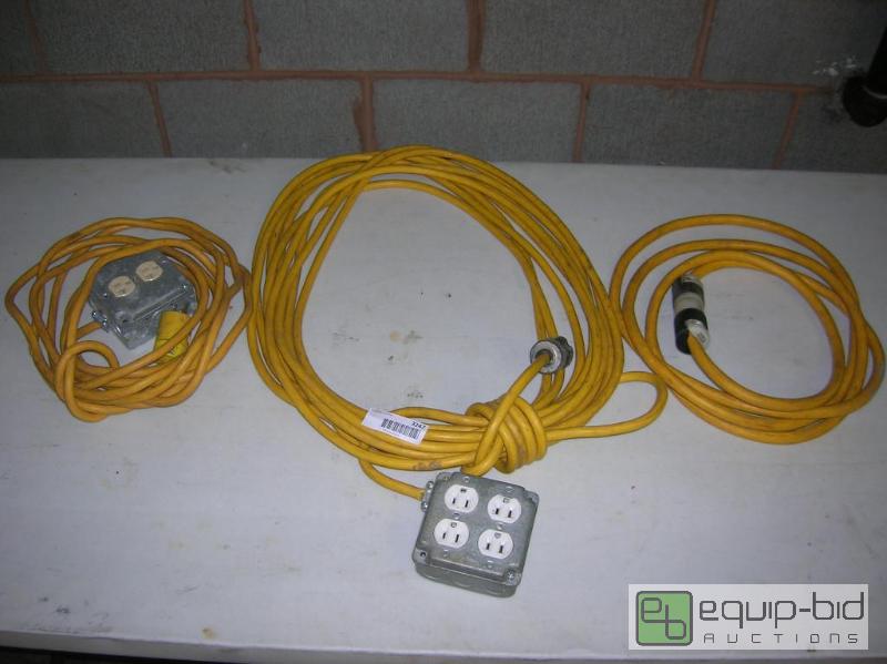 lot 3247 image: 3 Extension Cords Outlet Junction Boxes