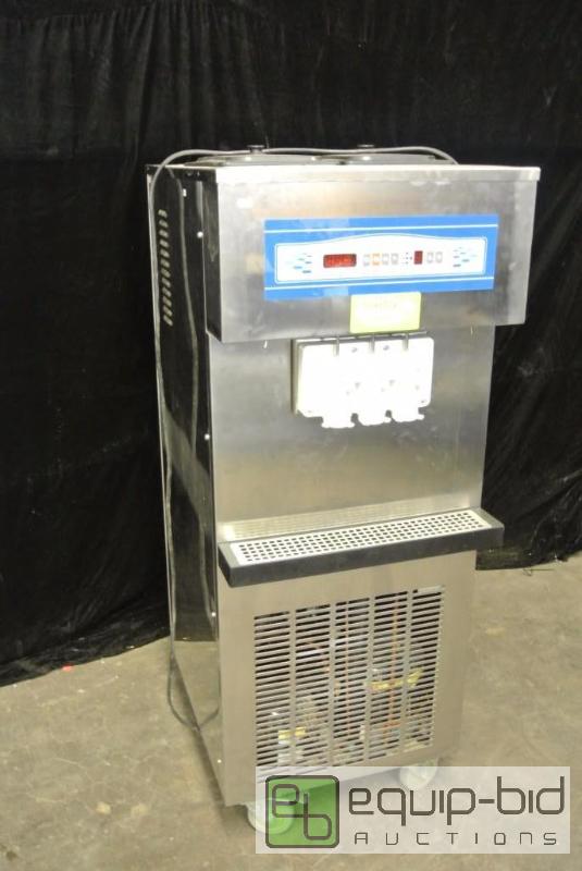 lot 1497 image: Commercial Two Flavor Soft Serve Ice Cream Machine on Casters