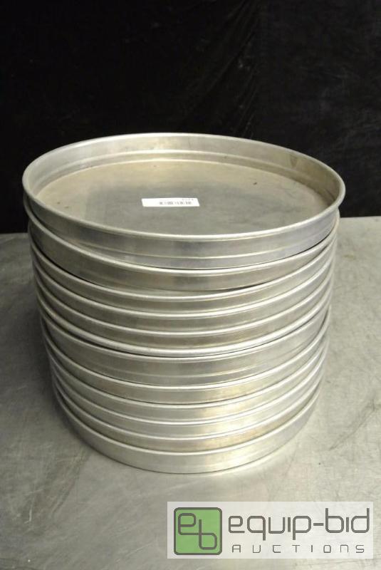 lot 1573 image: (12) 14.5in Aluminum Deep DIsh Pizza Pans
