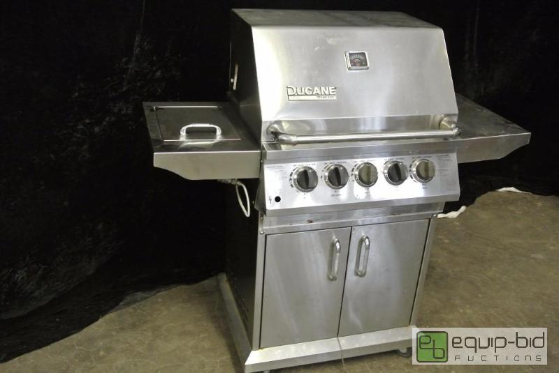 lot 1583 image: Ducane Stainless Propane Grill on Casters