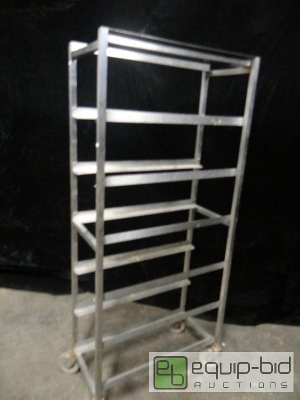 lot 7282 image: Stainless Full Size Insert Rack on Casters