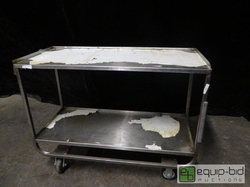 lot 7286 image: 2 Tier Stainless Cart