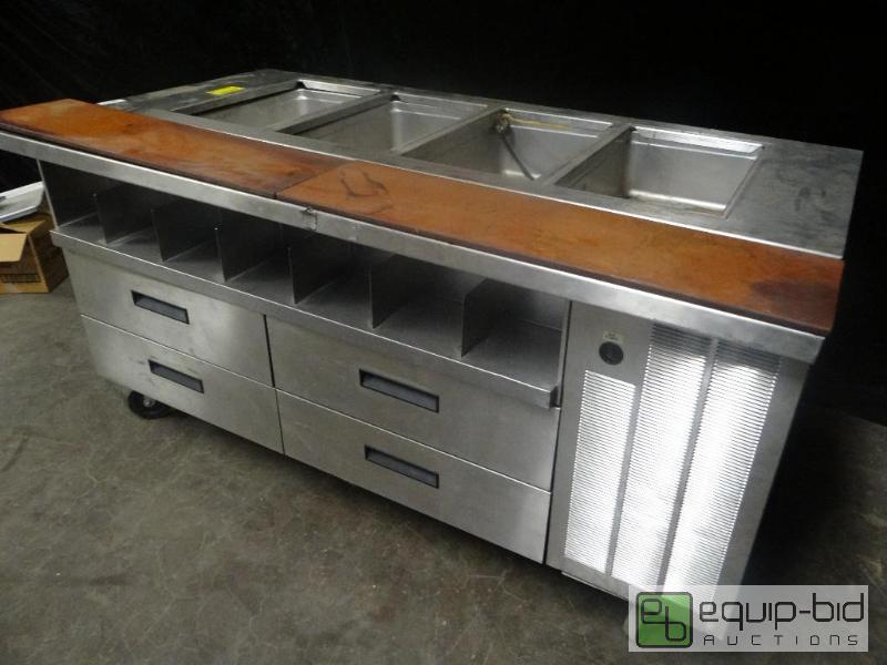 lot 7312 image: Delfield 4 Well Steam Table Cutting Board