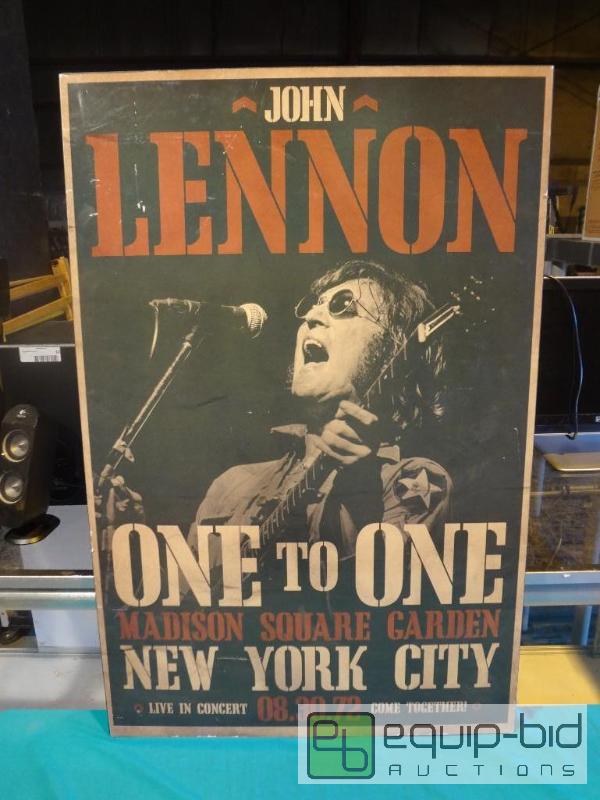 lot 13 image: John Lennon Wall Art Wood