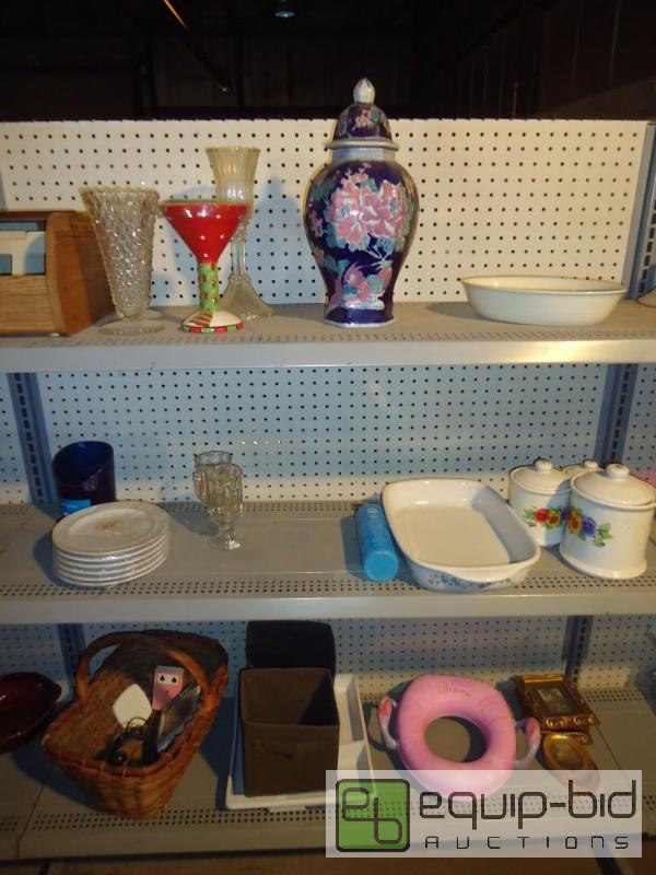 lot 190 image: 3 Shelves Full of Knick Knacks