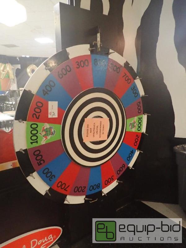 lot 2087 image: Solid Wood Cusom Spin Wheel