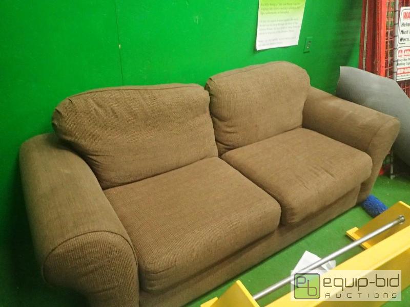lot 2114 image: Dark Cloth Sofa