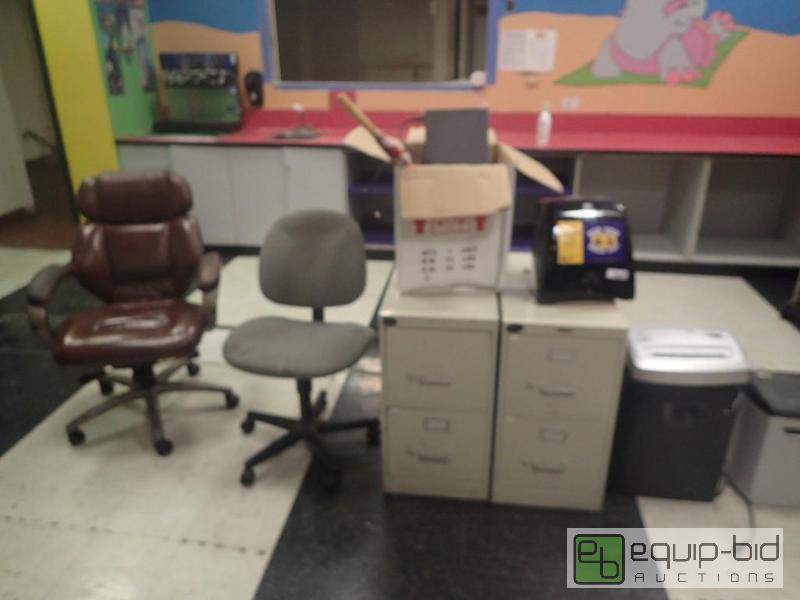 lot 832 image: Large Lot of Cabinets And Office Chairs
