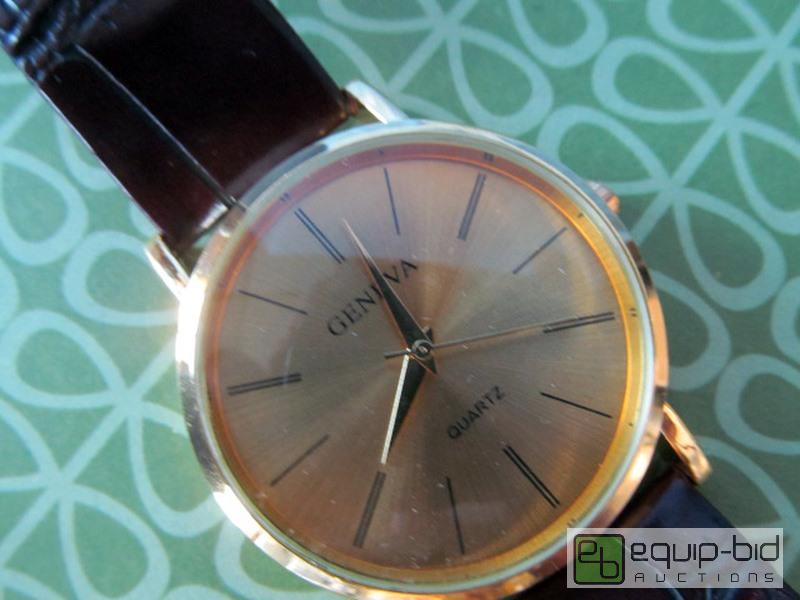 lot 3063 image: NEW Geneva Quartz Watch, Classy Great Looking Timepiece