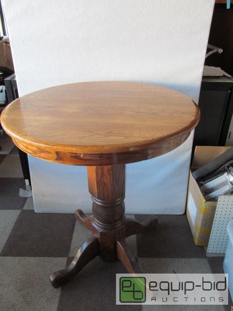 lot 3129 image: Wooden Heavy Table Round Top