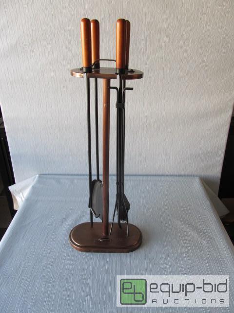 lot 3131 image: NEW Smith & Hawken Fireplace Stand & Tools