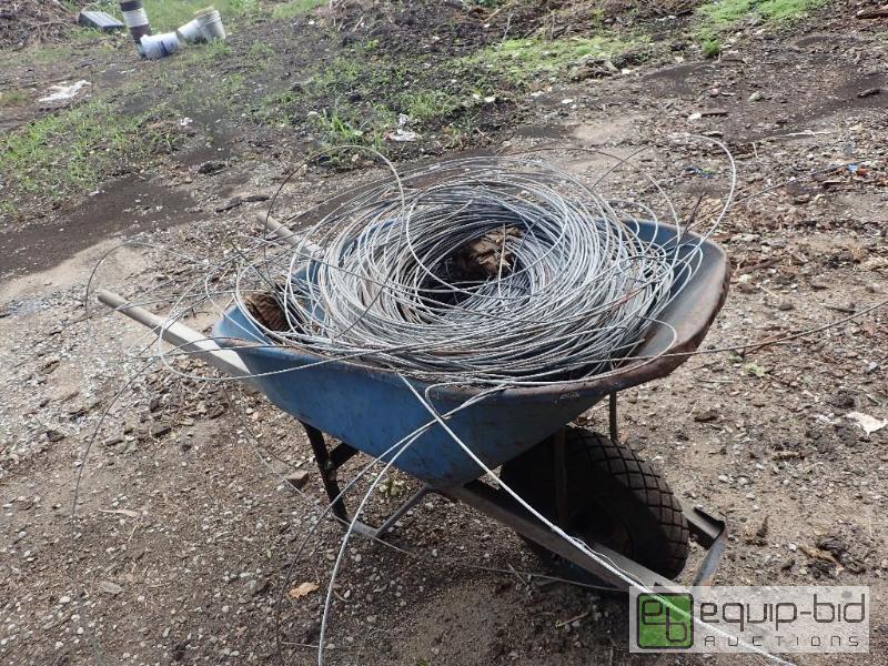 lot 71 image: Wheel Barrel - Metal Cable Spool is Missing