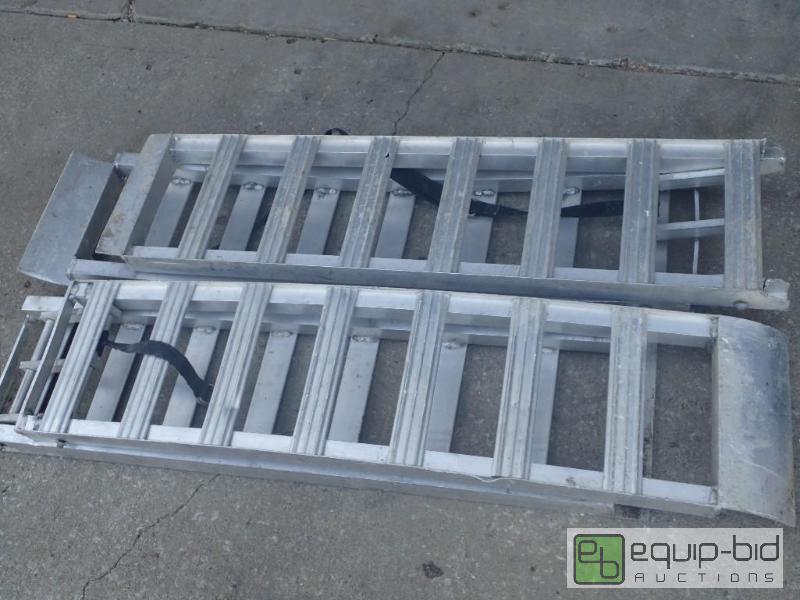 lot 800 image: (2) Alumimun ATVLawn Mower Ramps. Collapsible