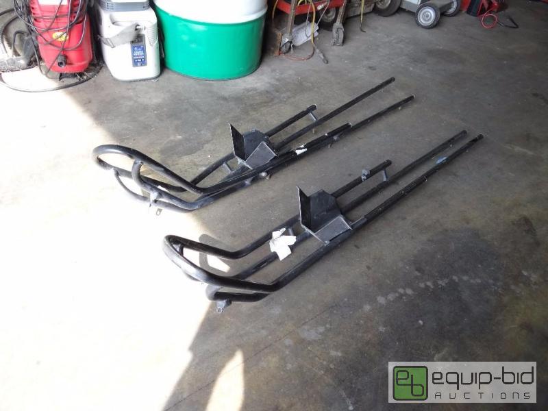 lot 519 image: set of 2 motorcycle racks one bent...