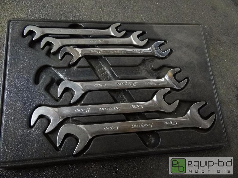 lot 584 image: Snap-On 10-17mm missing 13mm 6pc dbl open end...