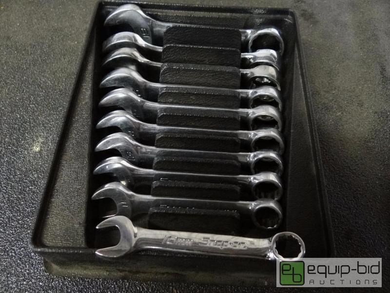 lot 591 image: Snap-On 10-19mm shorty wrench set 10pc...