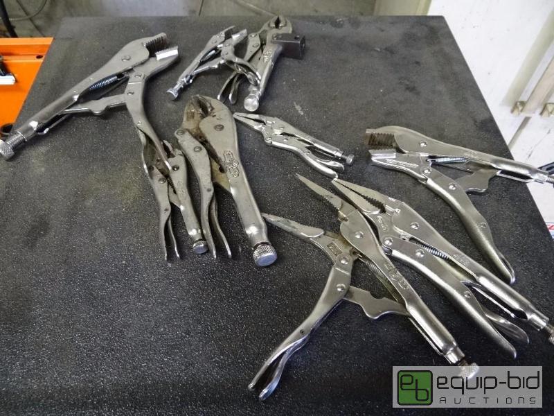lot 604 image: 9pc vise grip plier set lot various brands...