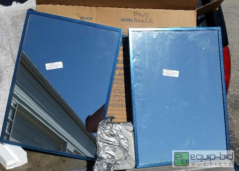 lot 110 image: Bobrick B-165 1624 Channel-Framed Mirror 16 x 22 ( BOX OF TWO ) NEW