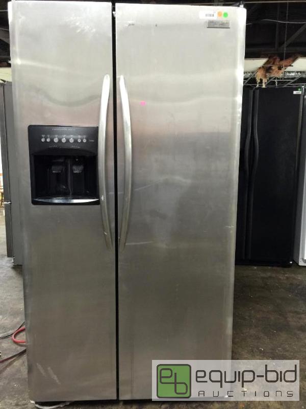 lot 126 image: FRIGIDAIRE SIDE BY SIDE STAINLESS REFRIGERATOR